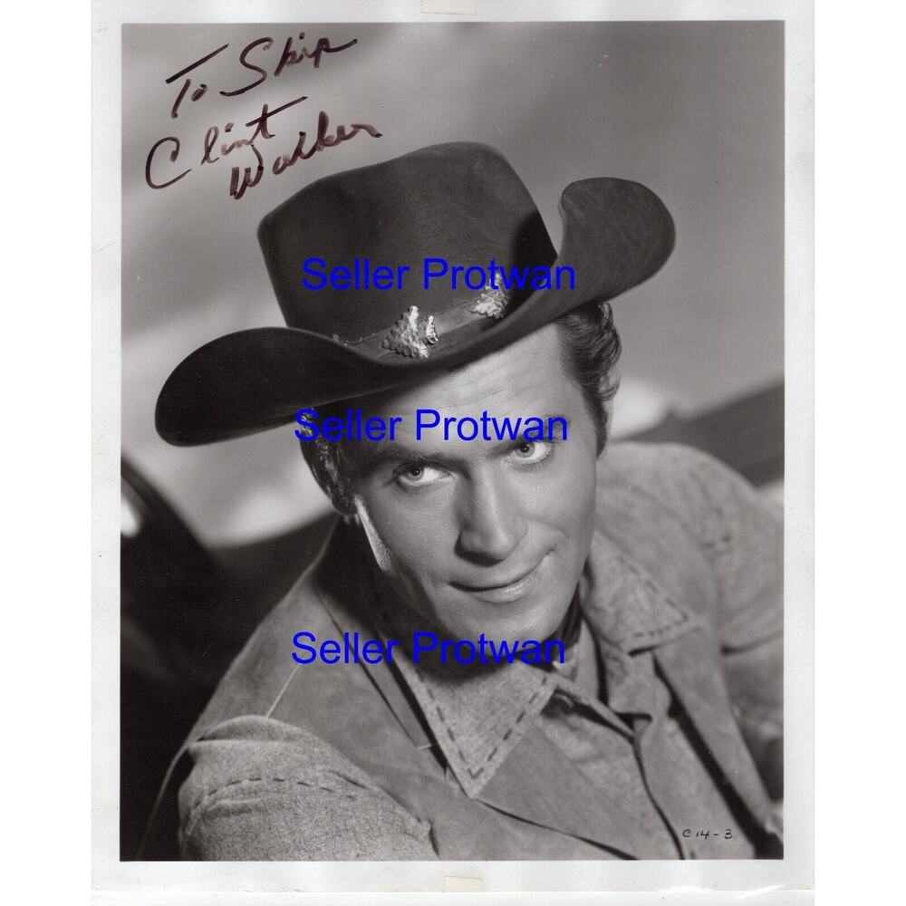 Clint Walker Autographed Signed 8x10 Photo from Cheyenne Warner Brothers Western